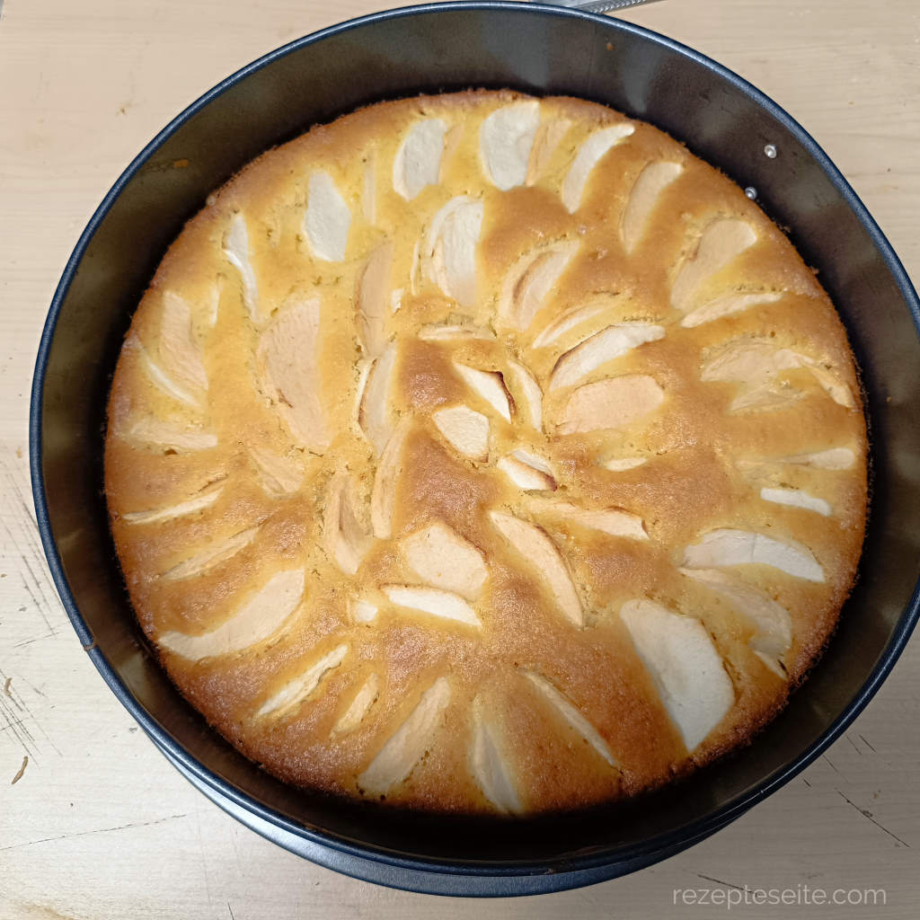 schneller apfelkuchen fertig gebacken